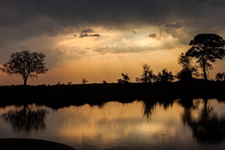 Sonnenuntergang am Kwando