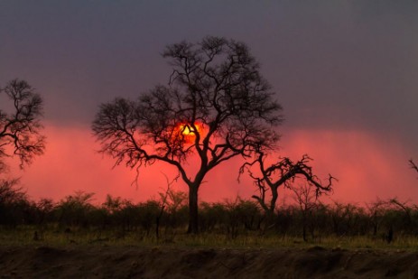 Sonnenuntergang am Kwando