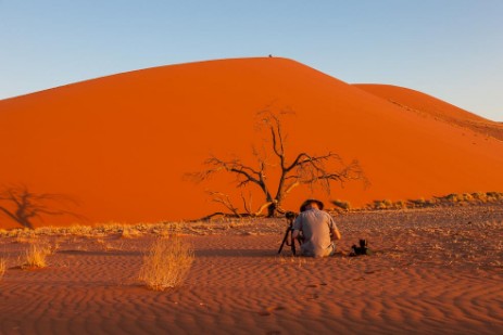 Sonnenuntergang bei Düne 45 im Sesriem Naukluft NP