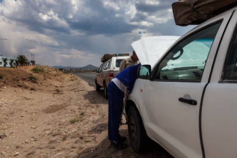 Autopanne auf Rückfahrt nach Windhoek